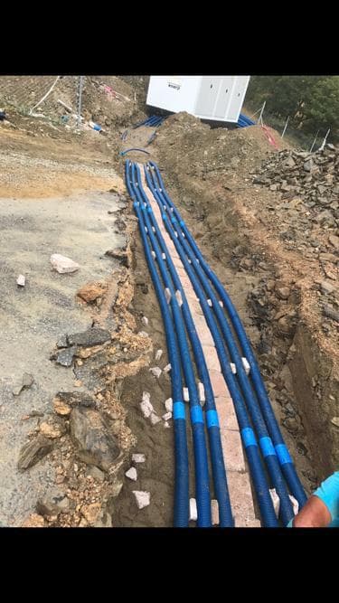 Underground cable channel laying